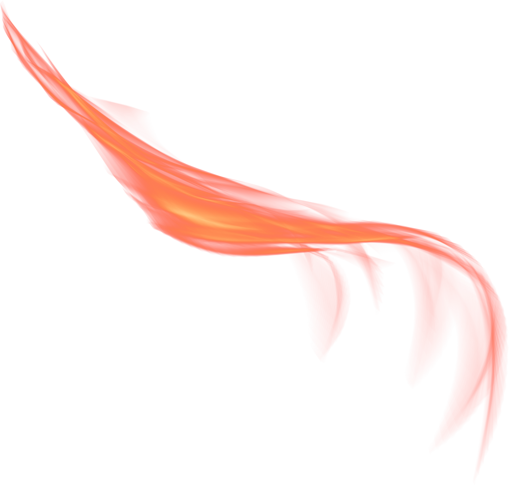 Orange Fire Curve Line